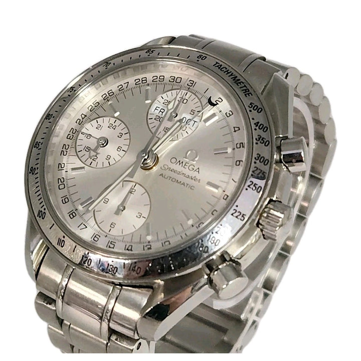 OMEGA Speed master Triple Calendar Automatic Stainless Steel Watch