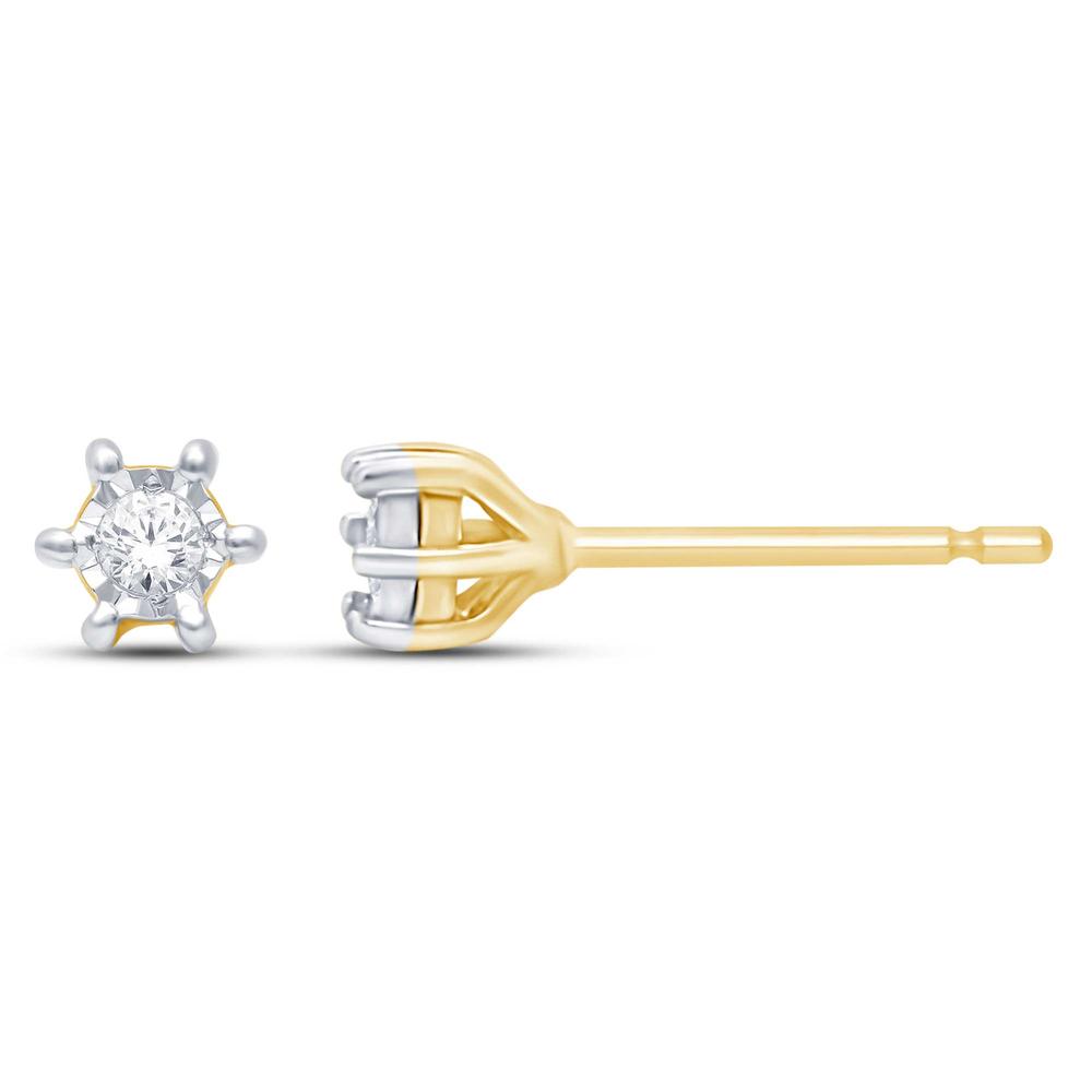 Beautiful 10K  0.05CT  DIAMOND  EARRING.