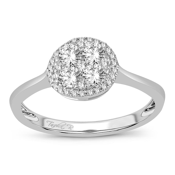 Timeless 14k White Gold Lab Diamond Engagement Ring (0.48CT)