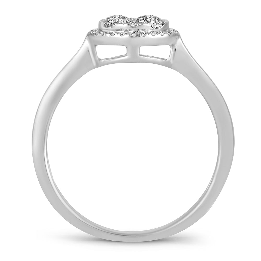 Timeless 14k White Gold Lab Diamond Engagement Ring (0.48CT)
