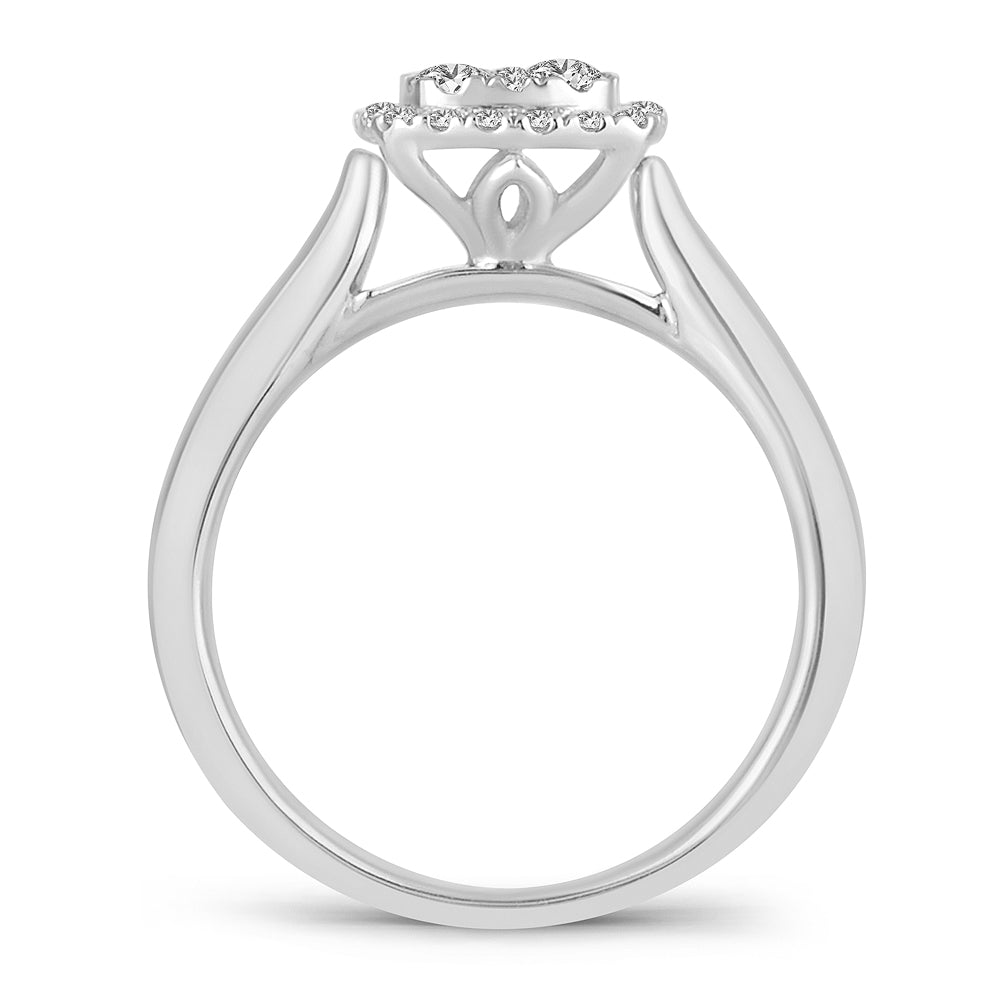 Brilliant 14k White Gold Lab Diamond Engagement Ring (0.48CT)