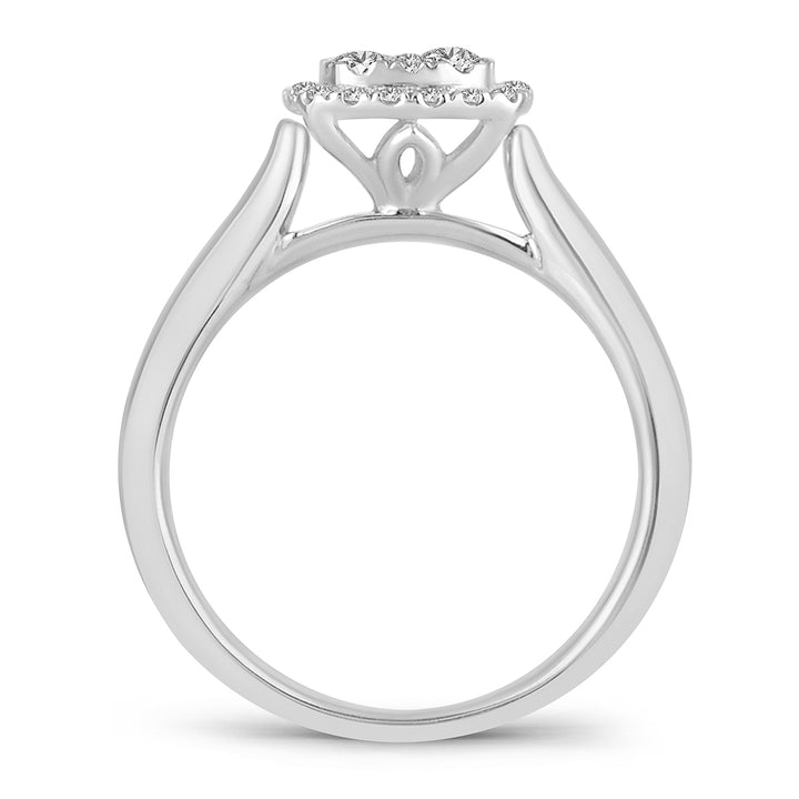 Brilliant 14k White Gold Lab Diamond Engagement Ring (0.48CT)