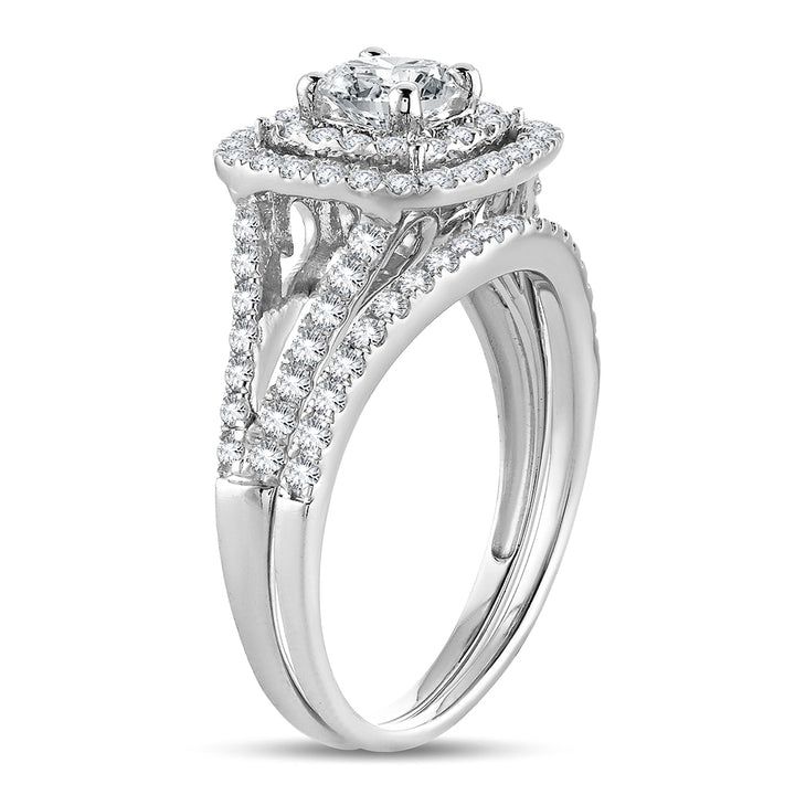 14K White Gold 1.11 Ct Lab Diamond Engagement Ring
