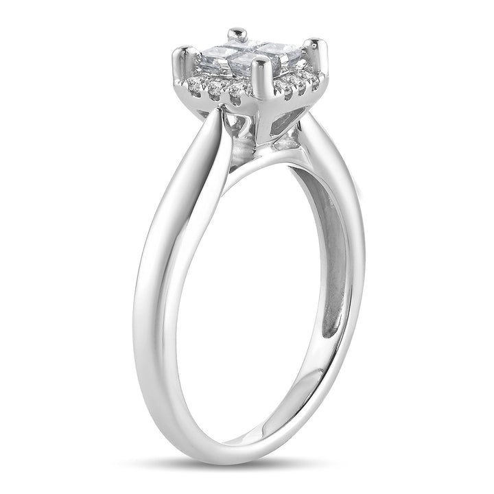Brilliant 14k White Gold 0.50ct Lab Diamond Engagement Ring