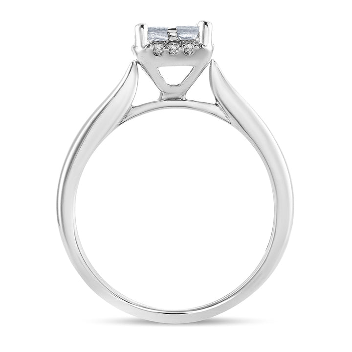 Brilliant 14k White Gold 0.50ct Lab Diamond Engagement Ring