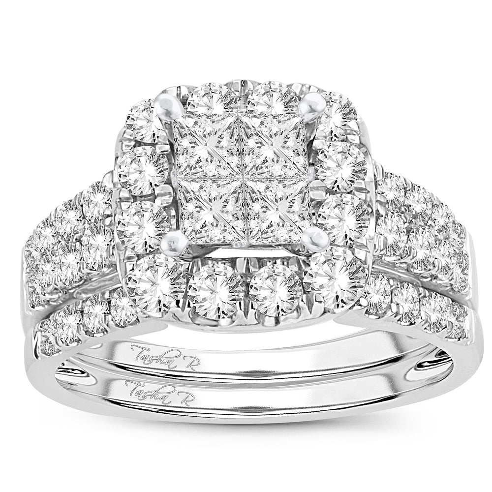 Sparkling 14k White Gold 2.05ct Lab Diamond Ring