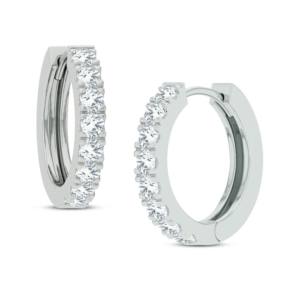 14K White Gold 1.00CT Diamond Earrings