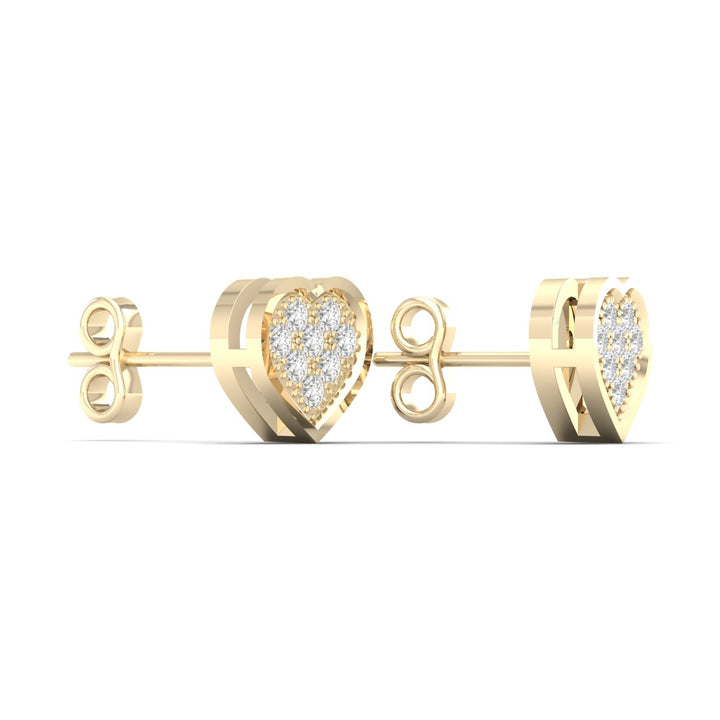 10k Yellow Gold Lab Diamond Stud Earrings for Women