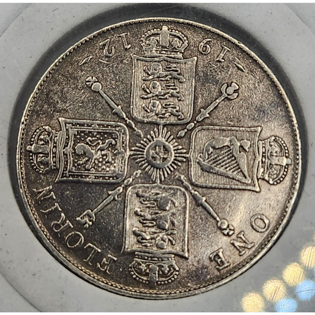 Great Britain 1912 Silver One Florin George V Coin