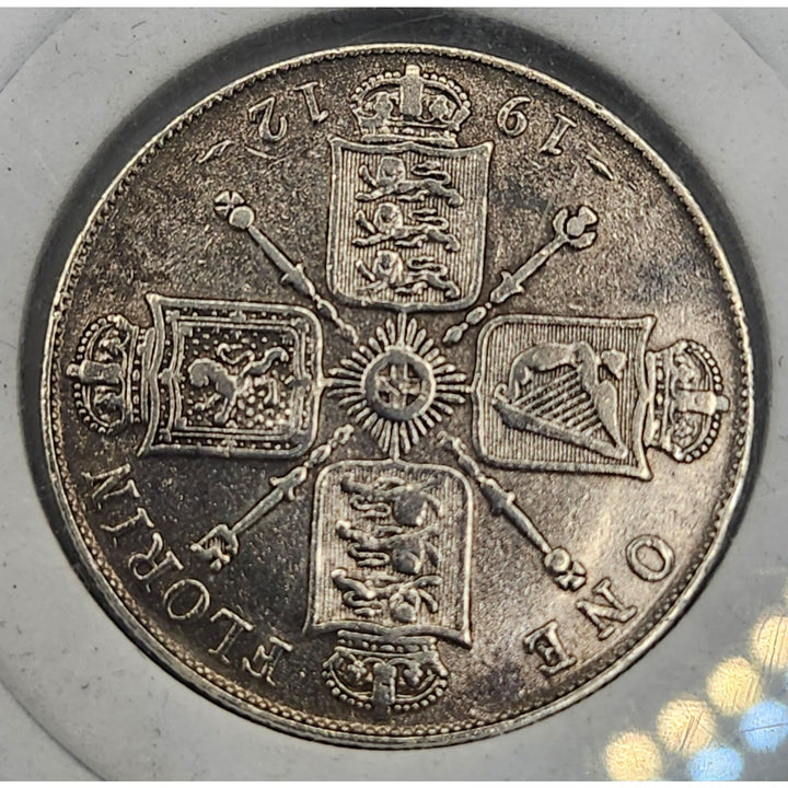 Great Britain 1912 Silver One Florin George V Coin