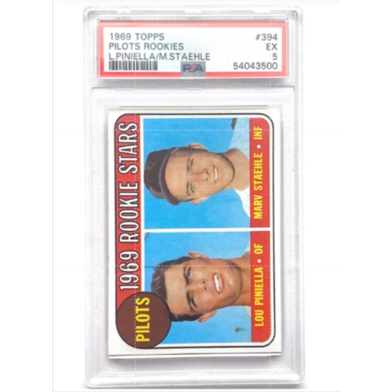 1969 Topps Pilots Rookies L. Piniella/M. Staehle EX-5