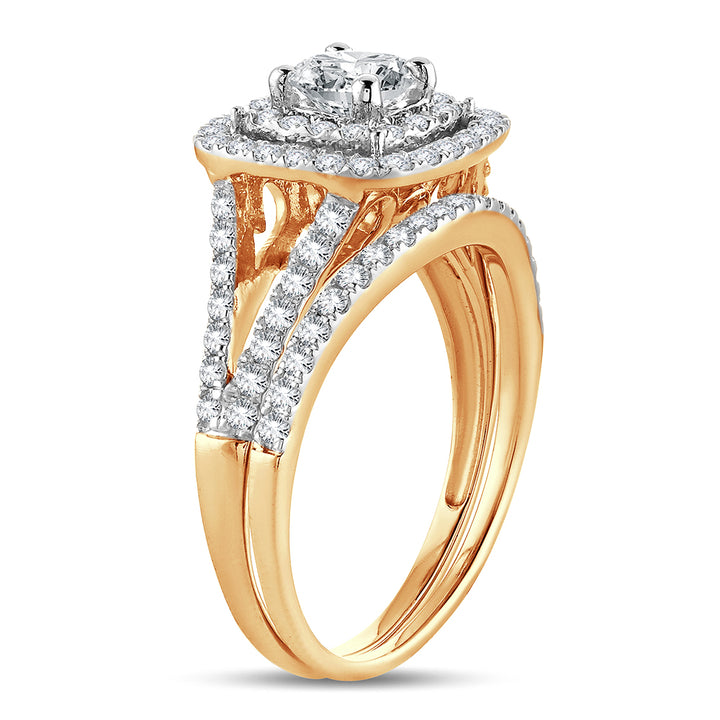 14K White Gold 1.11 Ct Lab Diamond Engagement Ring