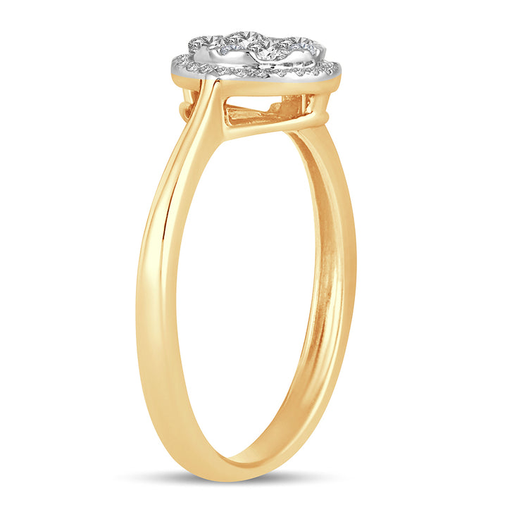 14K Yellow Gold Lab-Grown Diamond Womens Engagement Ring