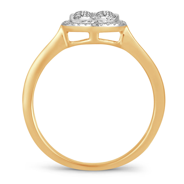 14K Yellow Gold Lab-Grown Diamond Womens Engagement Ring