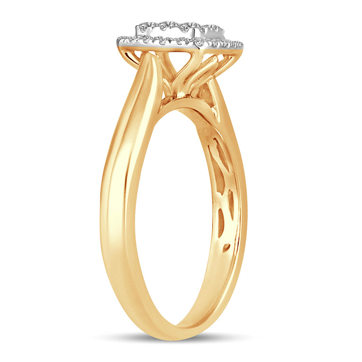 14K Yellow Gold Lab Diamond Womens Engagement Ring (0.48ct)