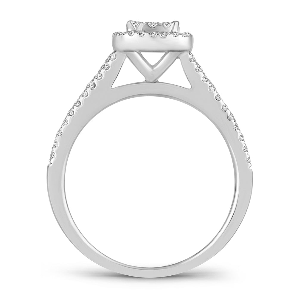 Timeless 14k White Gold Lab Diamond Engagement Ring (0.50ct)