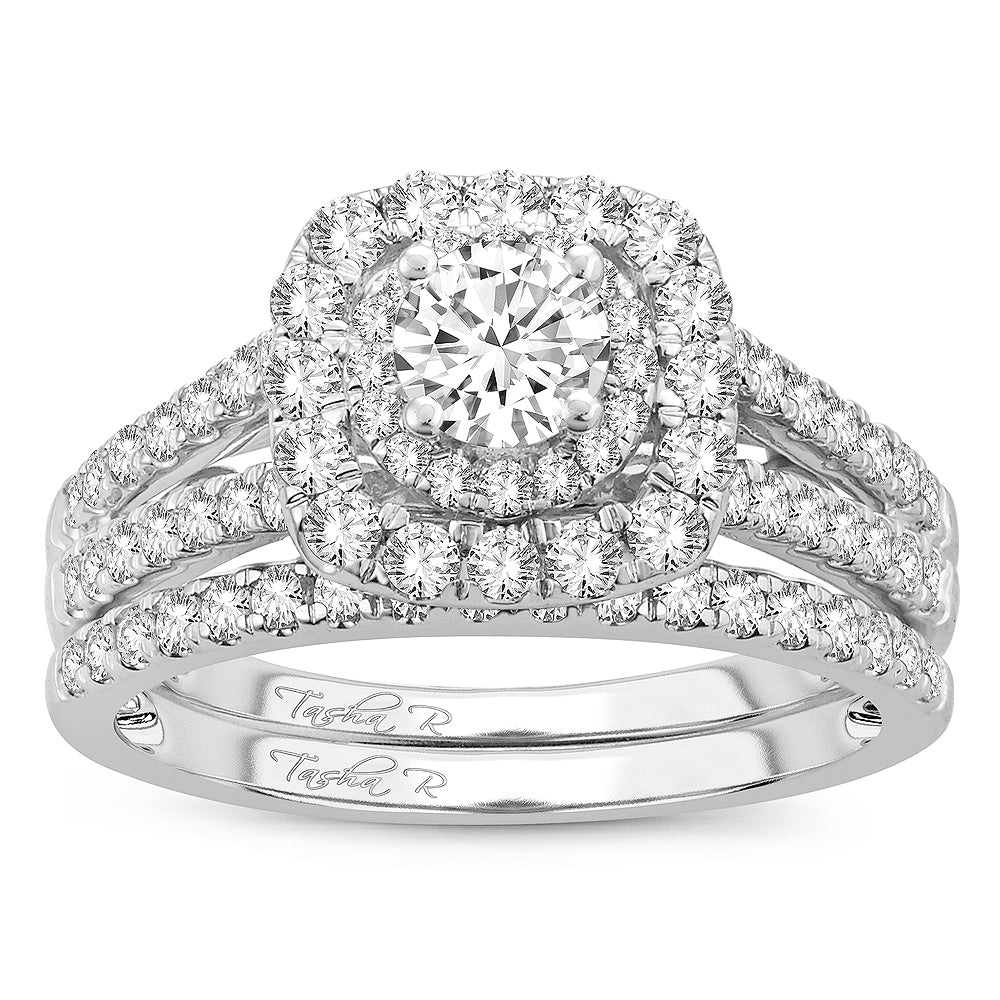 Brilliant 14k White Gold Lab Diamond Engagement Ring (1.40CT)