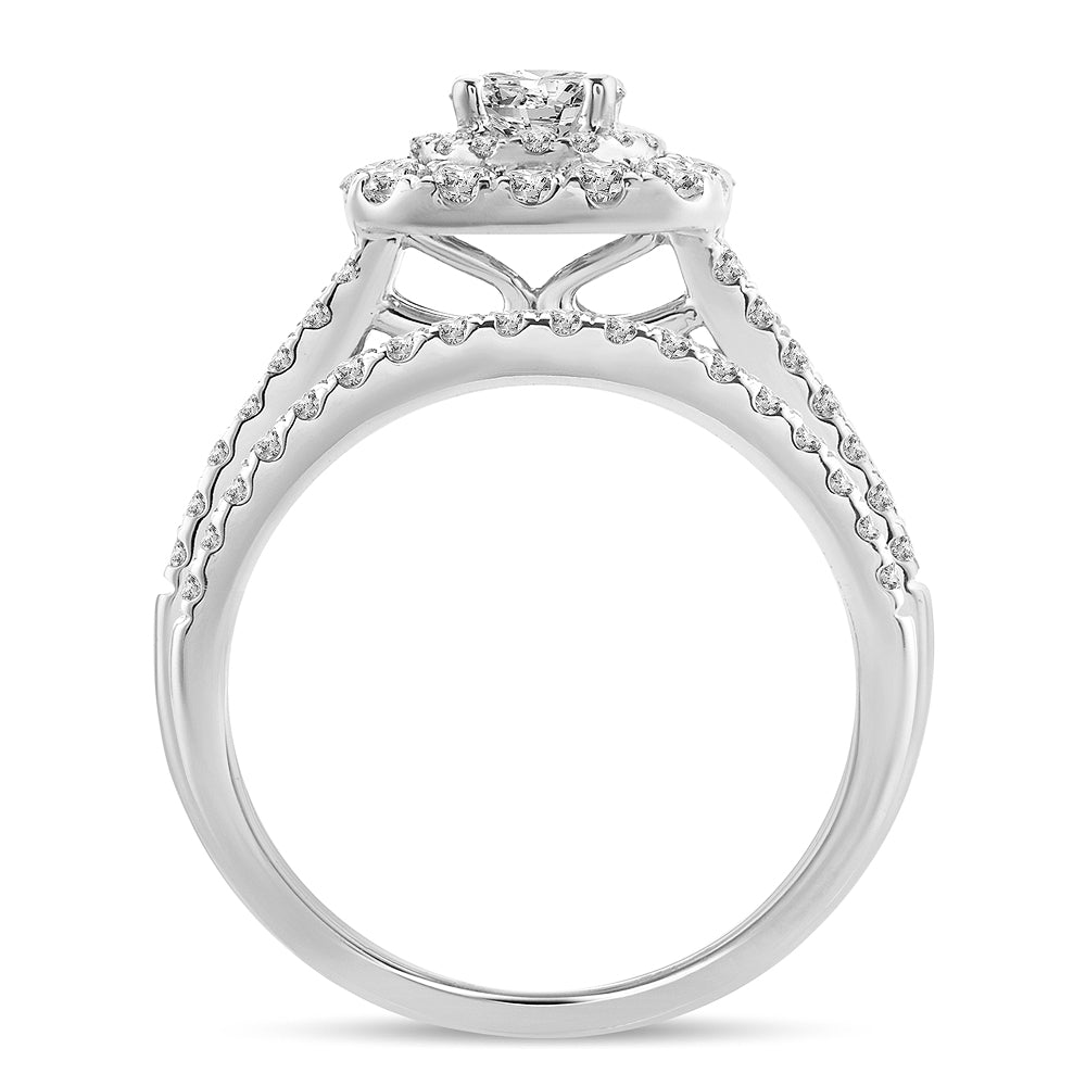 Brilliant 14k White Gold Lab Diamond Engagement Ring (1.40CT)