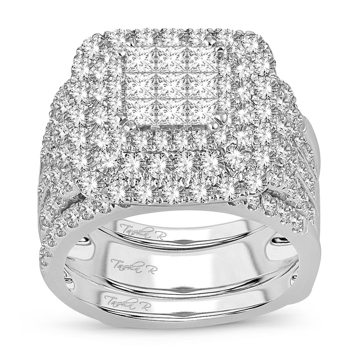 14k White Gold 3.00 CT Lab Diamond Bridal Ring