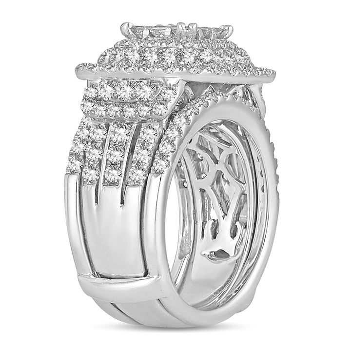 14k White Gold 3.00 CT Lab Diamond Bridal Ring