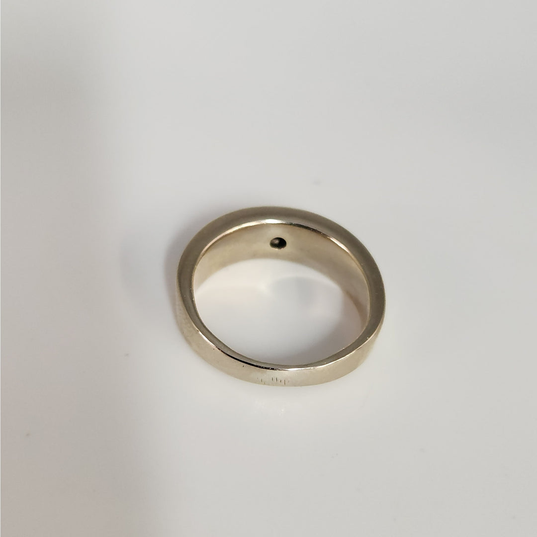 14k White Gold Diamond Band Ring size 9.25