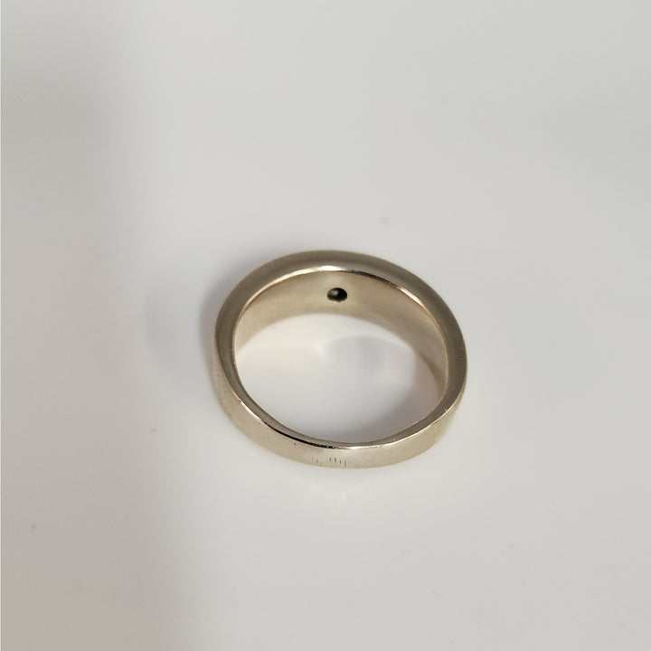 14k White Gold Diamond Band Ring size 9.25