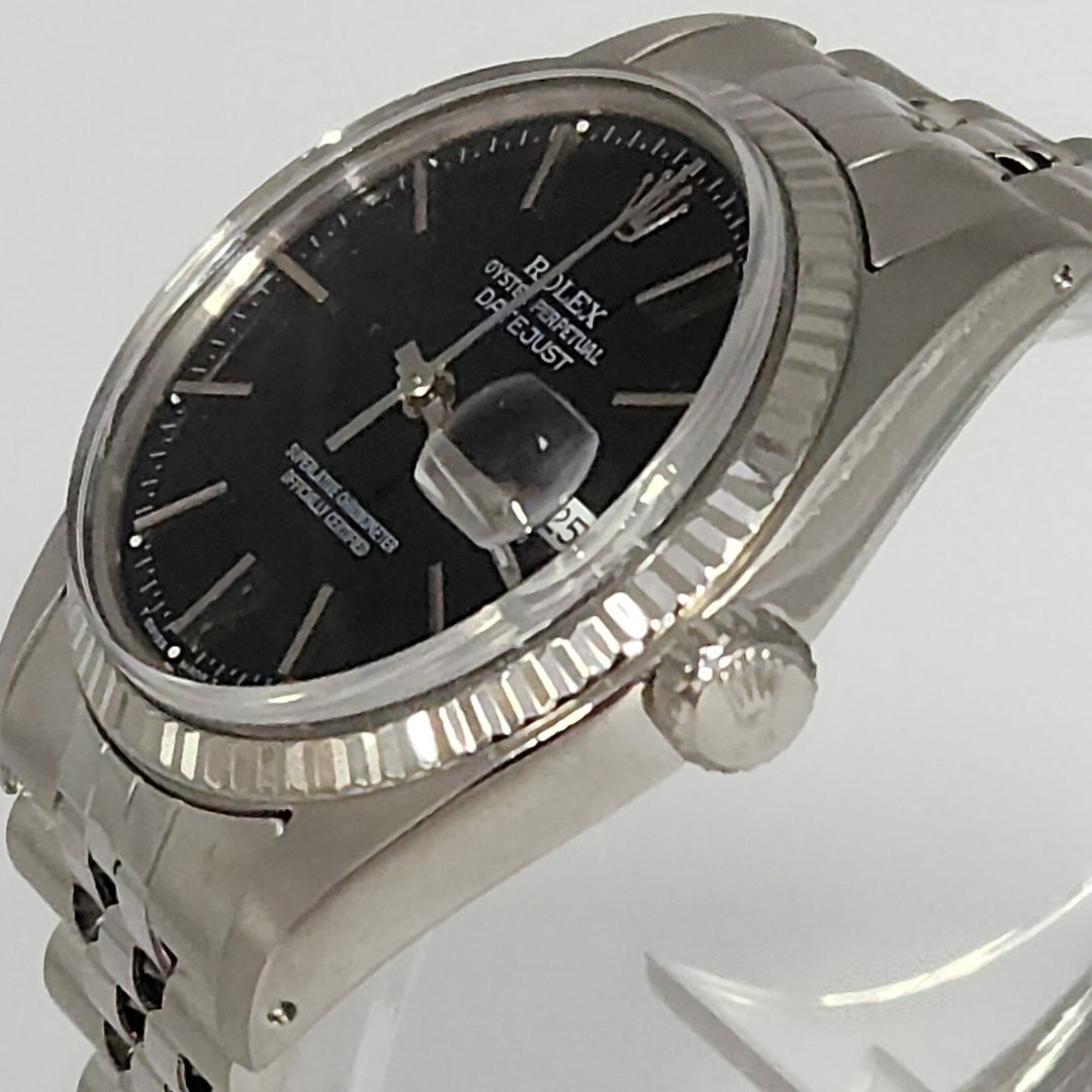 Rolex Datejust 36mm Black Dial Ref.16014 Jubilee Bracelet