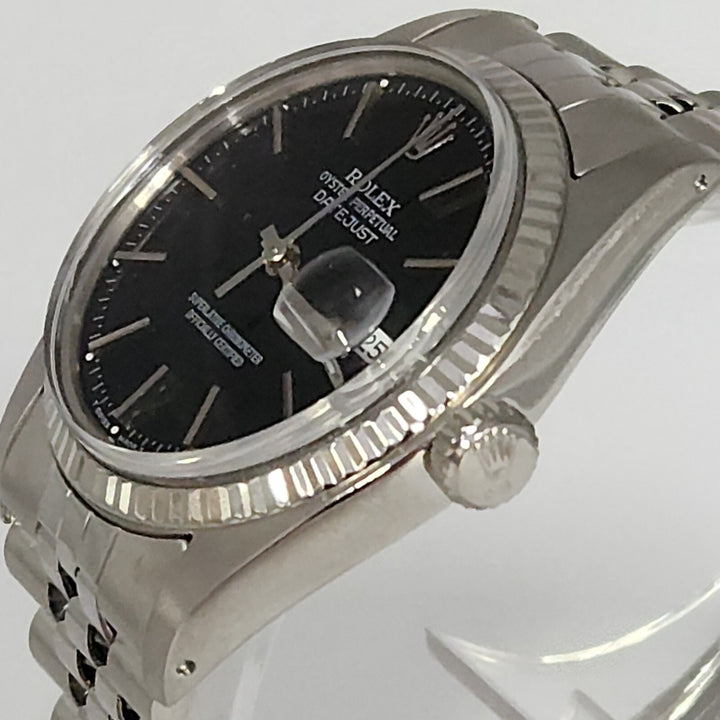 Rolex Datejust 36mm Black Dial Ref.16014 Jubilee Bracelet