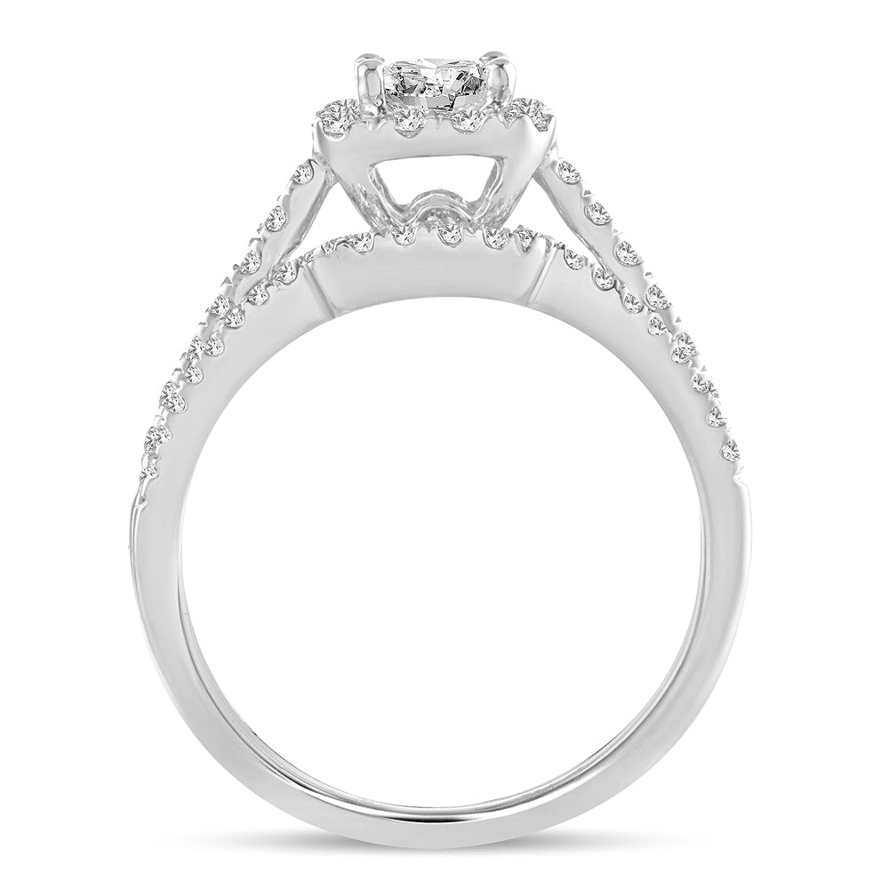 Brilliant 14k White Gold Lab Diamond Engagement Ring (1CT)
