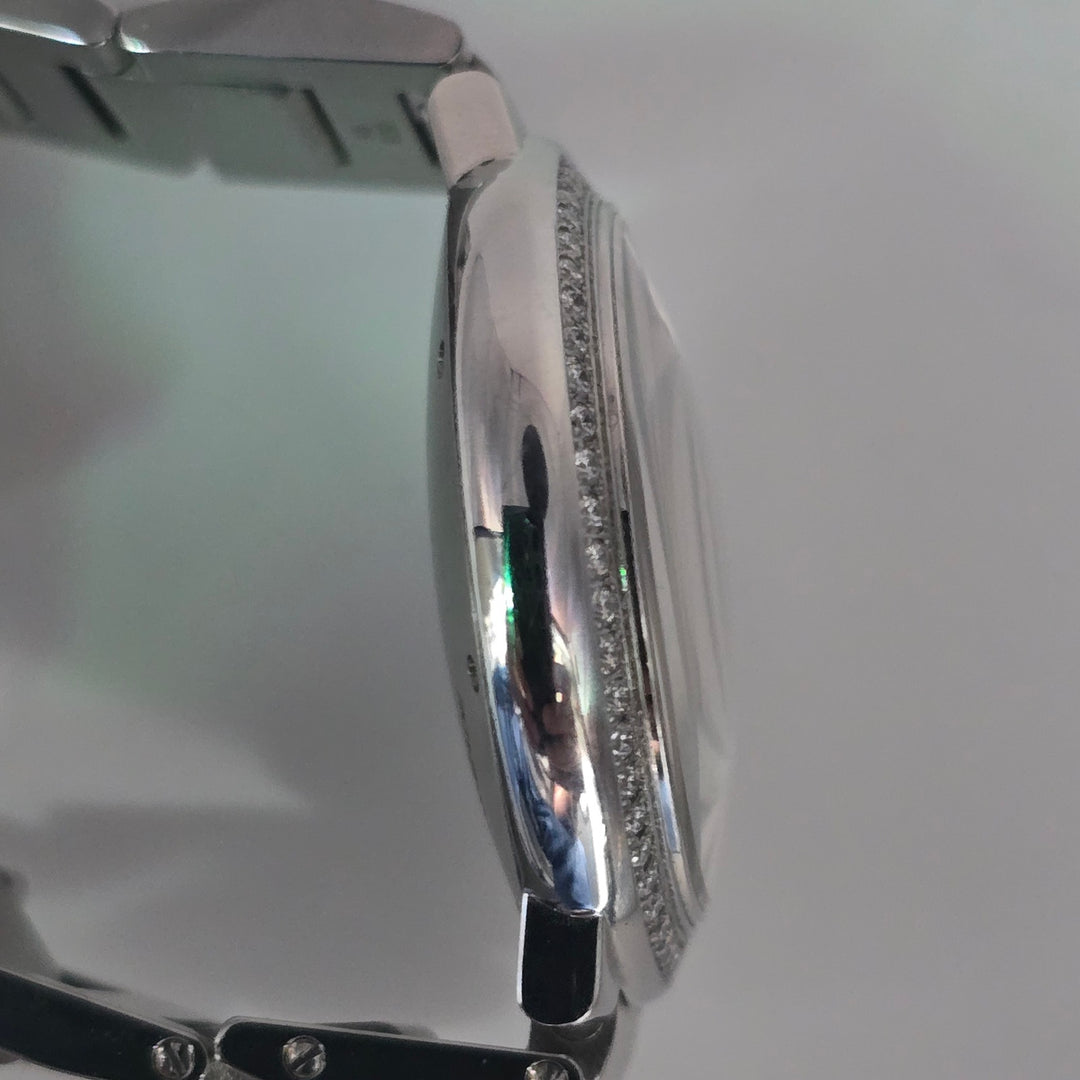 Cartier Ballon Bleu 36mm Automatic Diamond Bezel Steel Watch