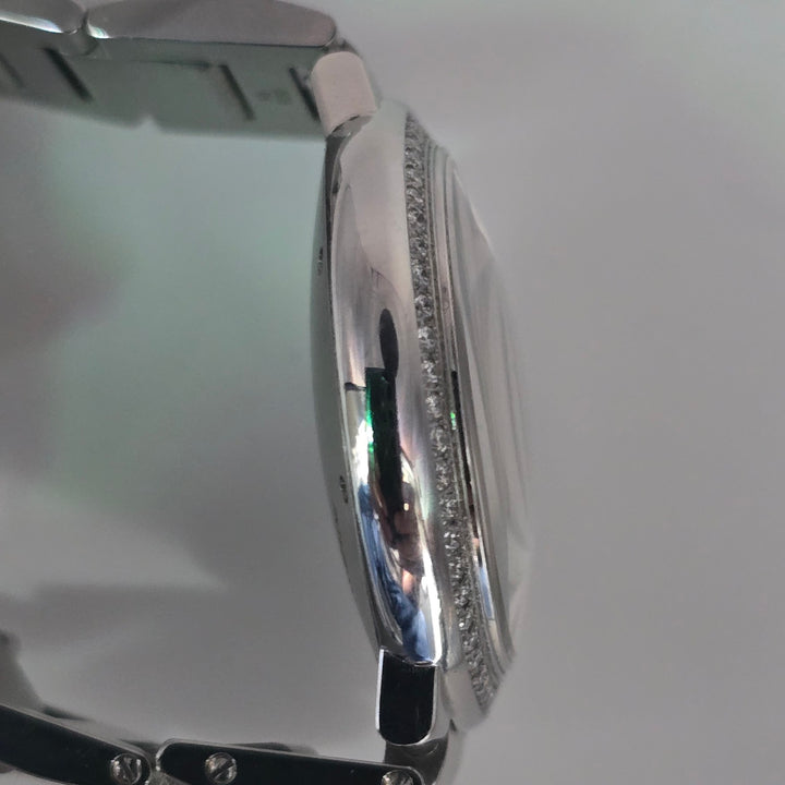 Cartier Ballon Bleu 36mm Automatic Diamond Bezel Steel Watch
