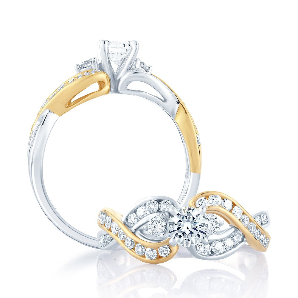 14K Yellow Gold Lab-Grown 1CT Diamond Engagement Ring