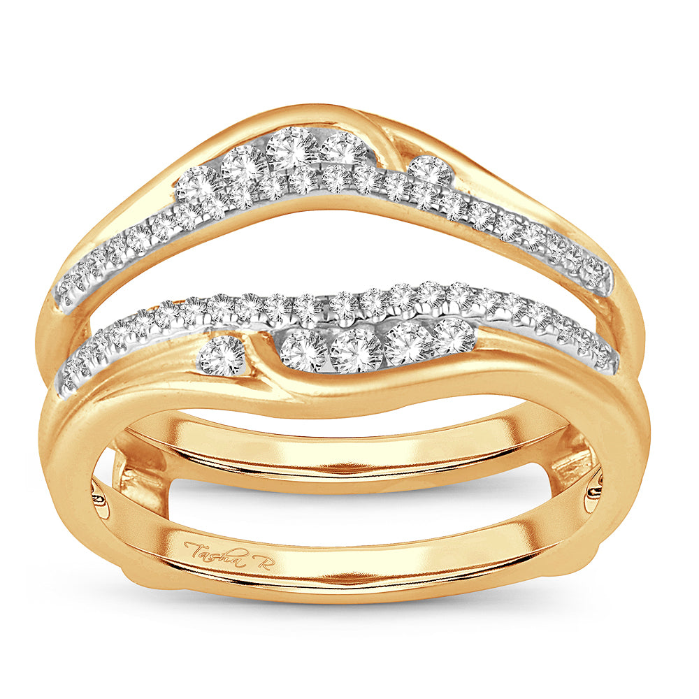 14k Yellow Gold Lab Diamond Ring Guard Enhancer