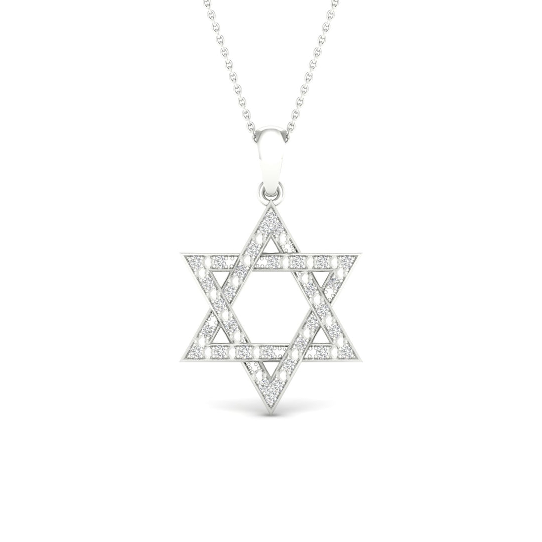10k White Gold Lab Diamond Pendant: Chic Minimalist Sparkle