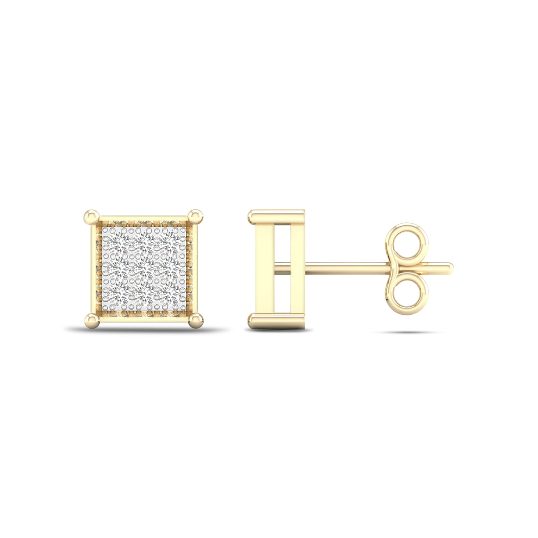 10k White Gold Lab Diamond Stud Earrings for Women