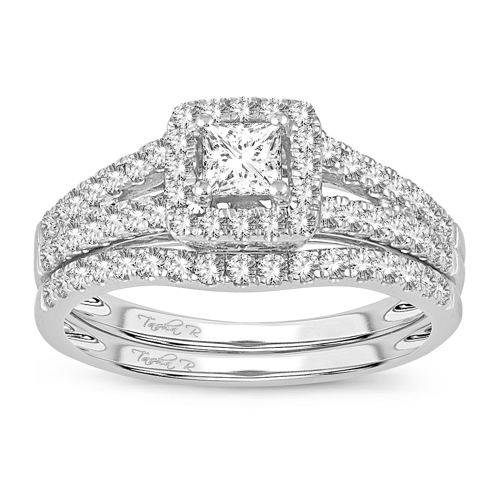 Timeless 14K White Gold 1CT Diamond Bridal Ring for Women