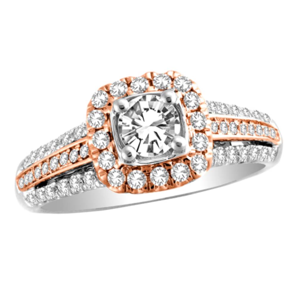 Romantic 14k Rose Gold Lab Diamond Engagement Ring (1CT)