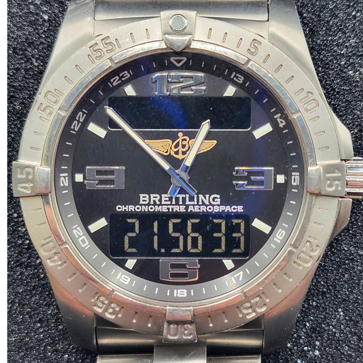 Breitling Aerospace Avantage E79362 Titanium Mens Watch - Short Bracelet, Pouch & Case