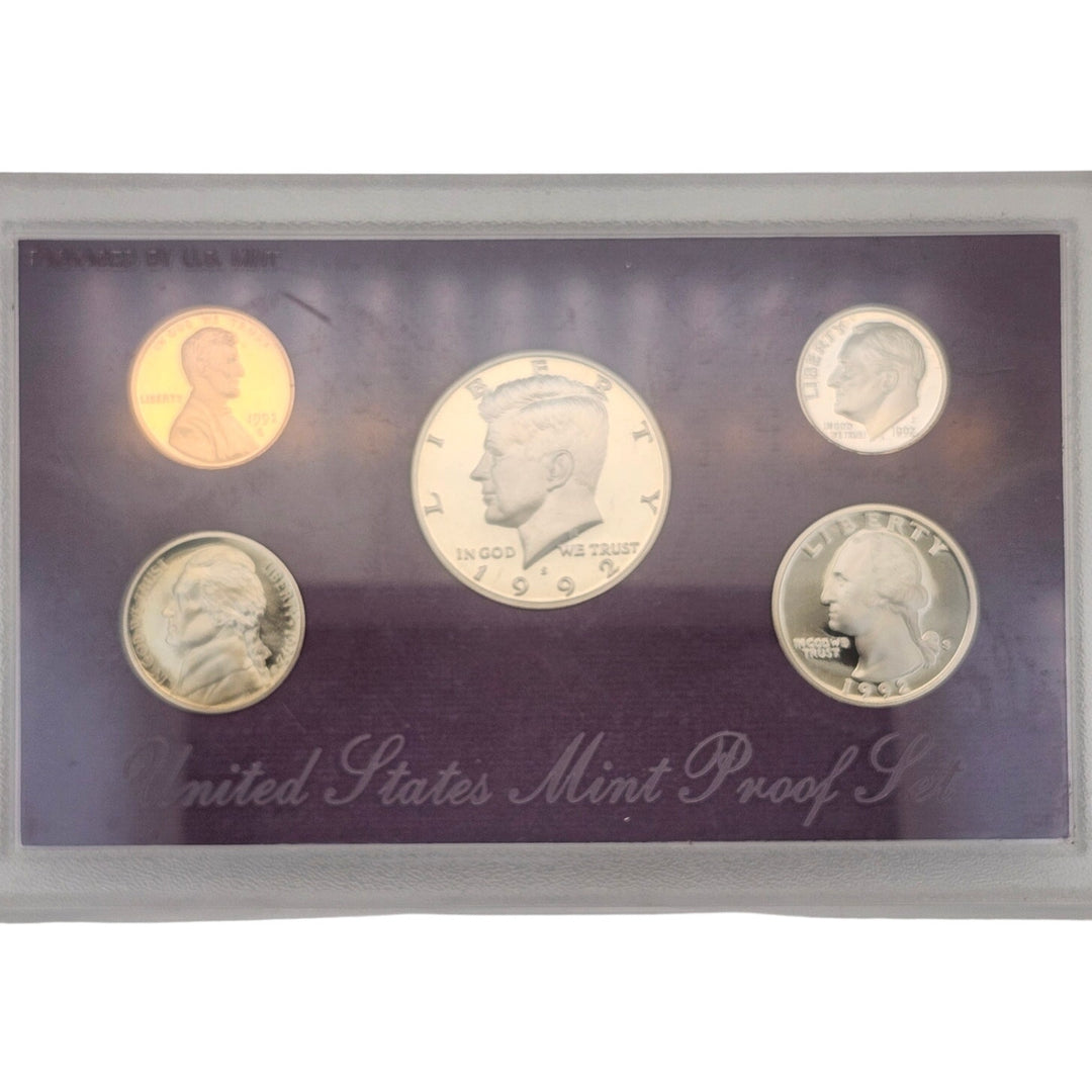 1992-S United States Mint Proof Set - Official 5-Coin US Mint Collection In Case