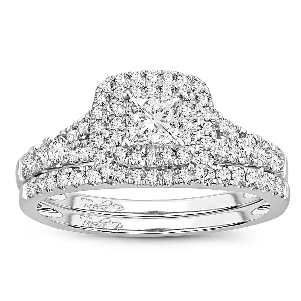 Brilliant 14k White Gold 1CT Lab Diamond Engagement Ring