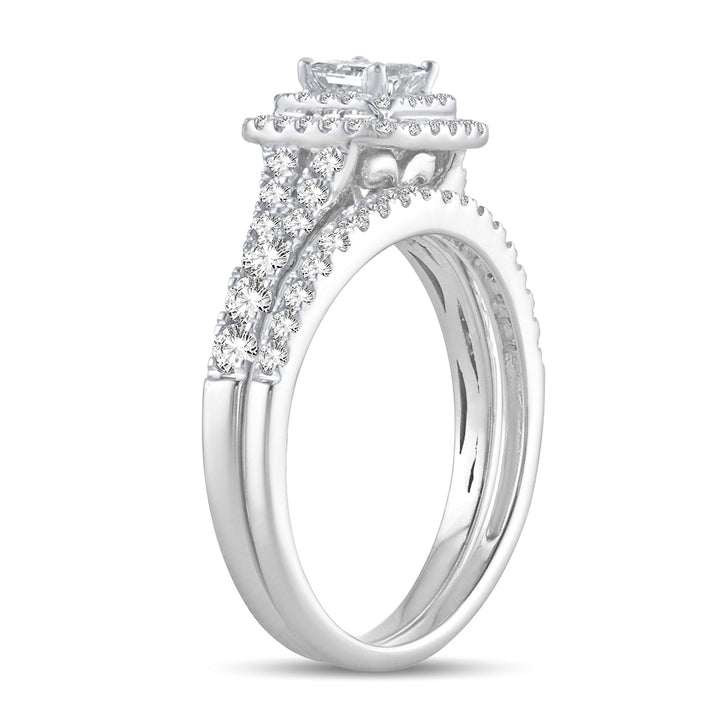 Brilliant 14k White Gold 1CT Lab Diamond Engagement Ring