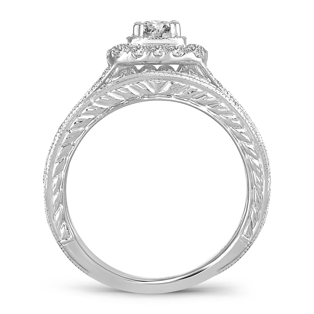 Brilliant 14k White Gold Lab Diamond Engagement Ring (1.50CT)