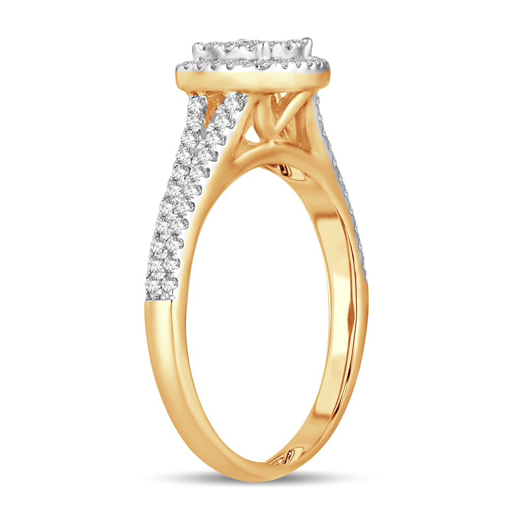 Timeless 14k Yellow Gold Lab Diamond Engagement Ring 0.50ct