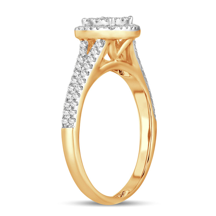 Timeless 14k Yellow Gold Lab Diamond Engagement Ring 0.50ct