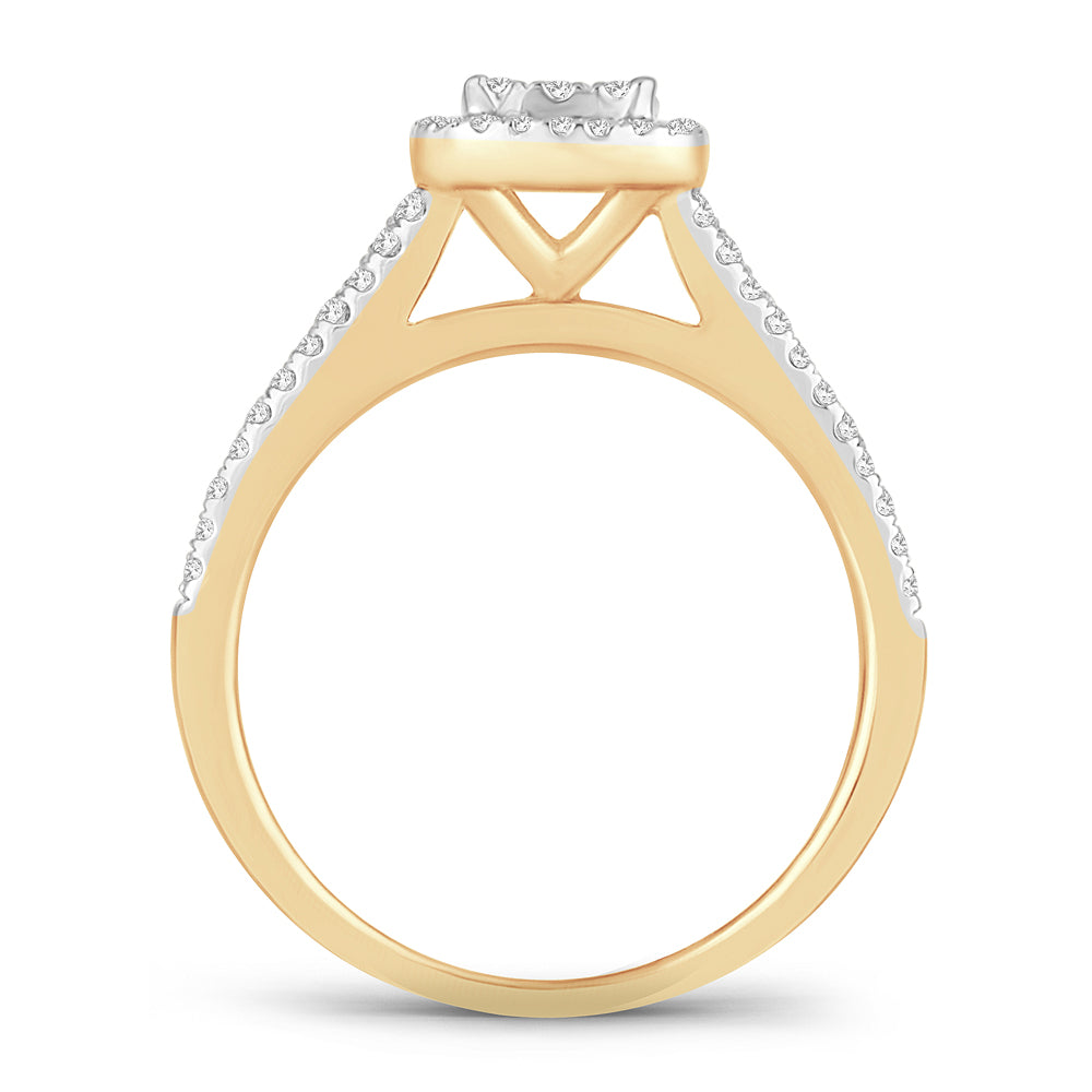 Timeless 14k Yellow Gold Lab Diamond Engagement Ring 0.50ct