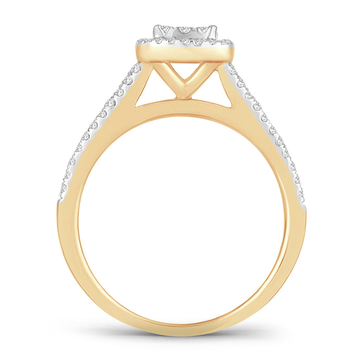 Timeless 14k Yellow Gold Lab Diamond Engagement Ring 0.50ct