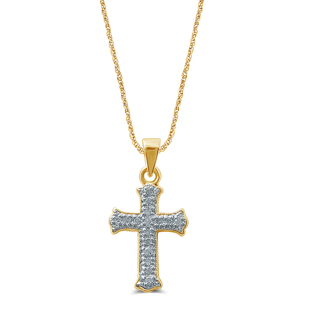 10k Yellow Gold Lab Diamond Womens Pendant Charm