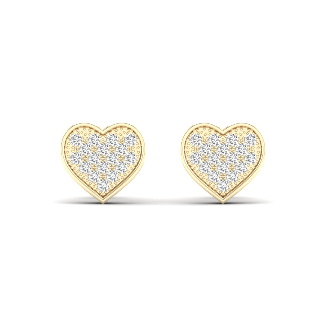 Magnifcnet 10K 0.10CT Diamond EARRNIG