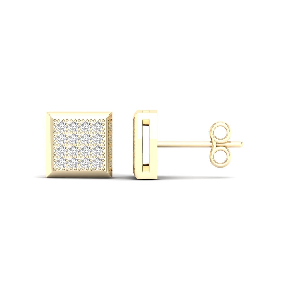 10k Yellow Gold Lab Diamond Stud Earrings for Women