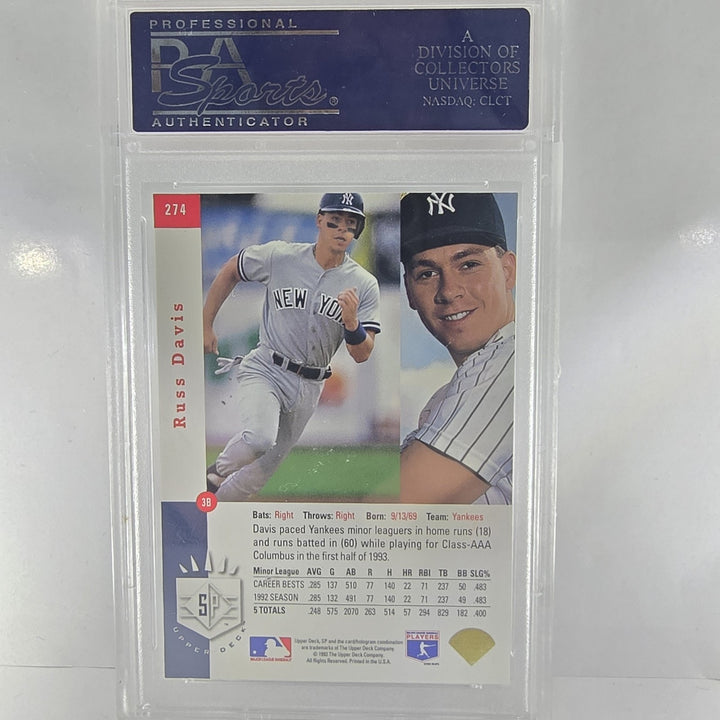 1993 Upper Deck SP Foil Russ Davis Rookie Card #274 PSA 8 NM-MT B2